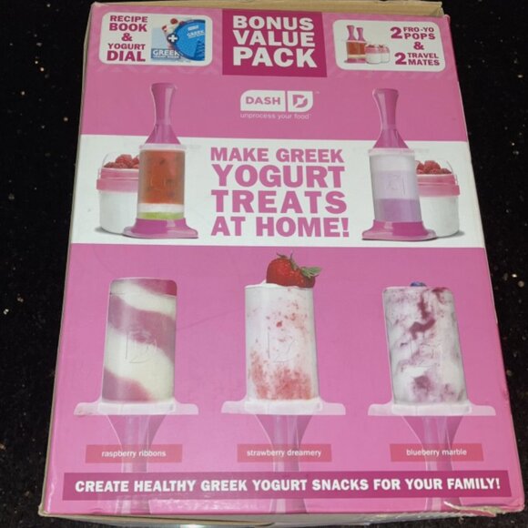 Dash Greek Yogurt Maker Bonus Pack Pink DGY001 - Picture 2 of 5